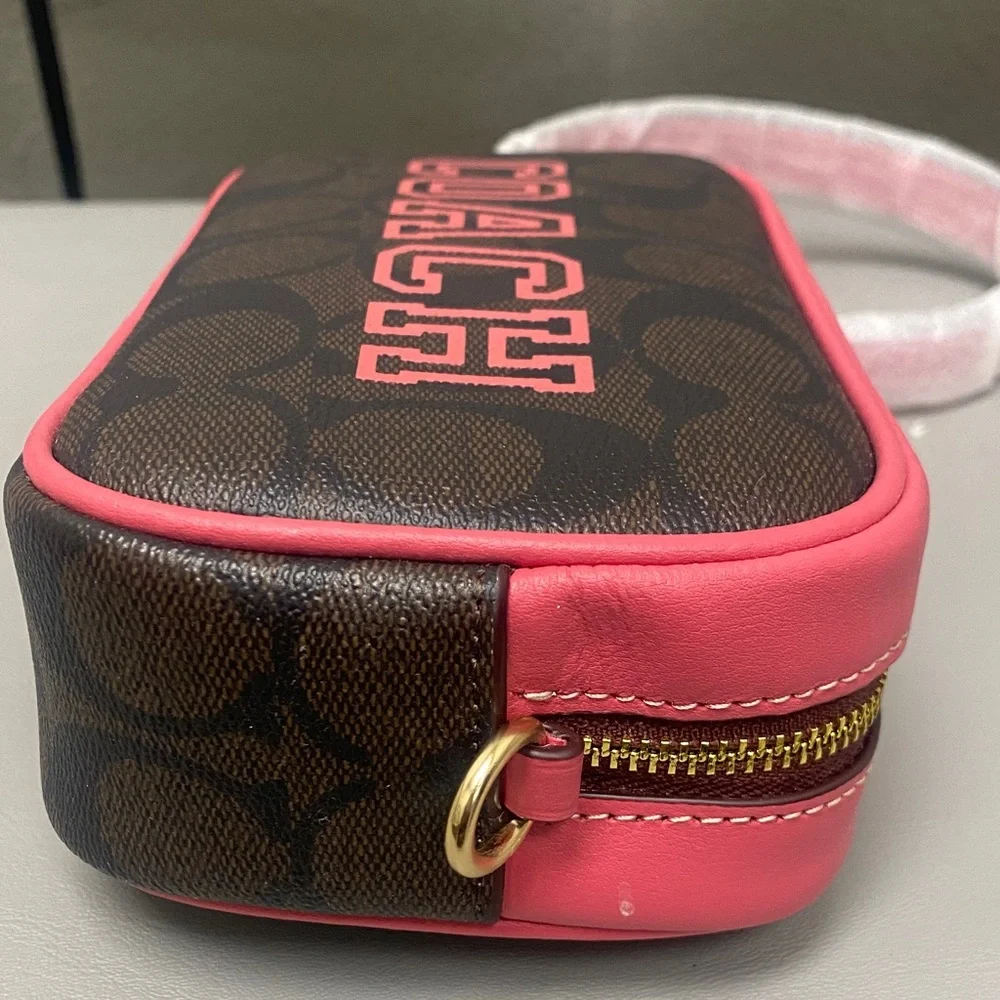 Coach Brown and Pink Wristlet/Bag